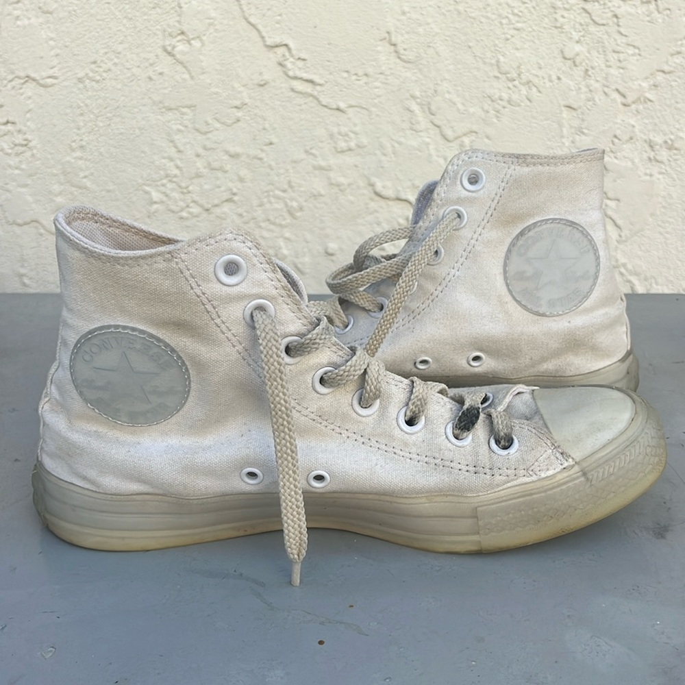 Worn White Converse